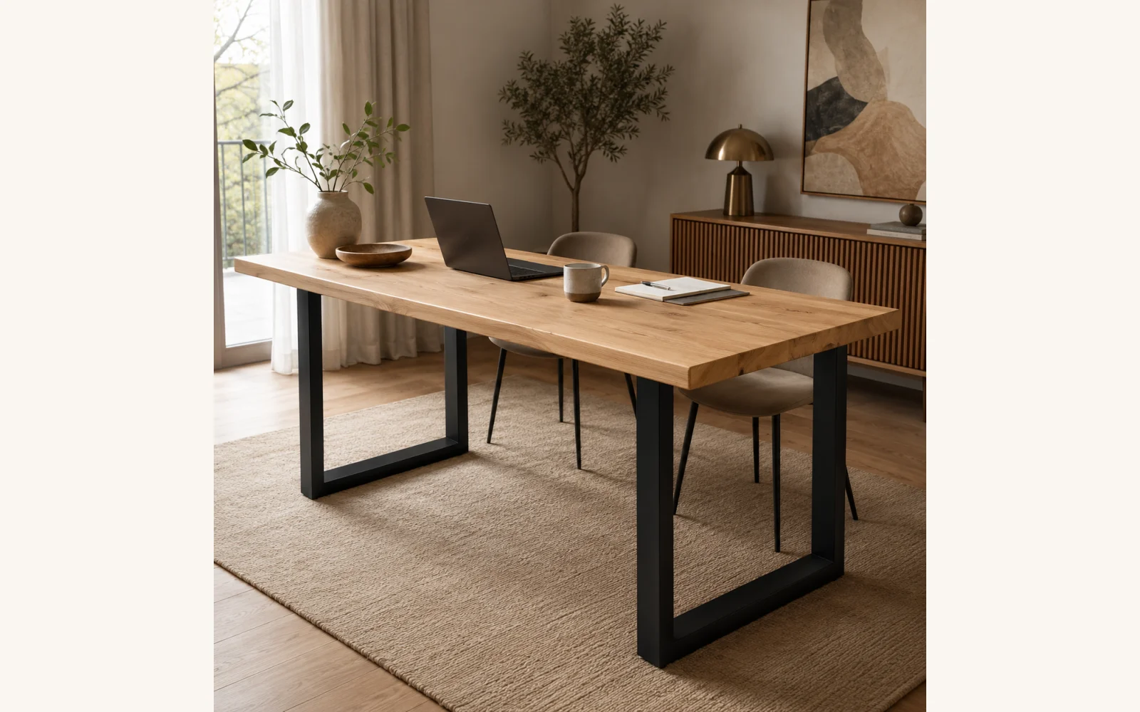 Nogi metalowe do stołu biurka Loft 72x70 profil 60x30 cm (2 szt.) - zdjecie produktu