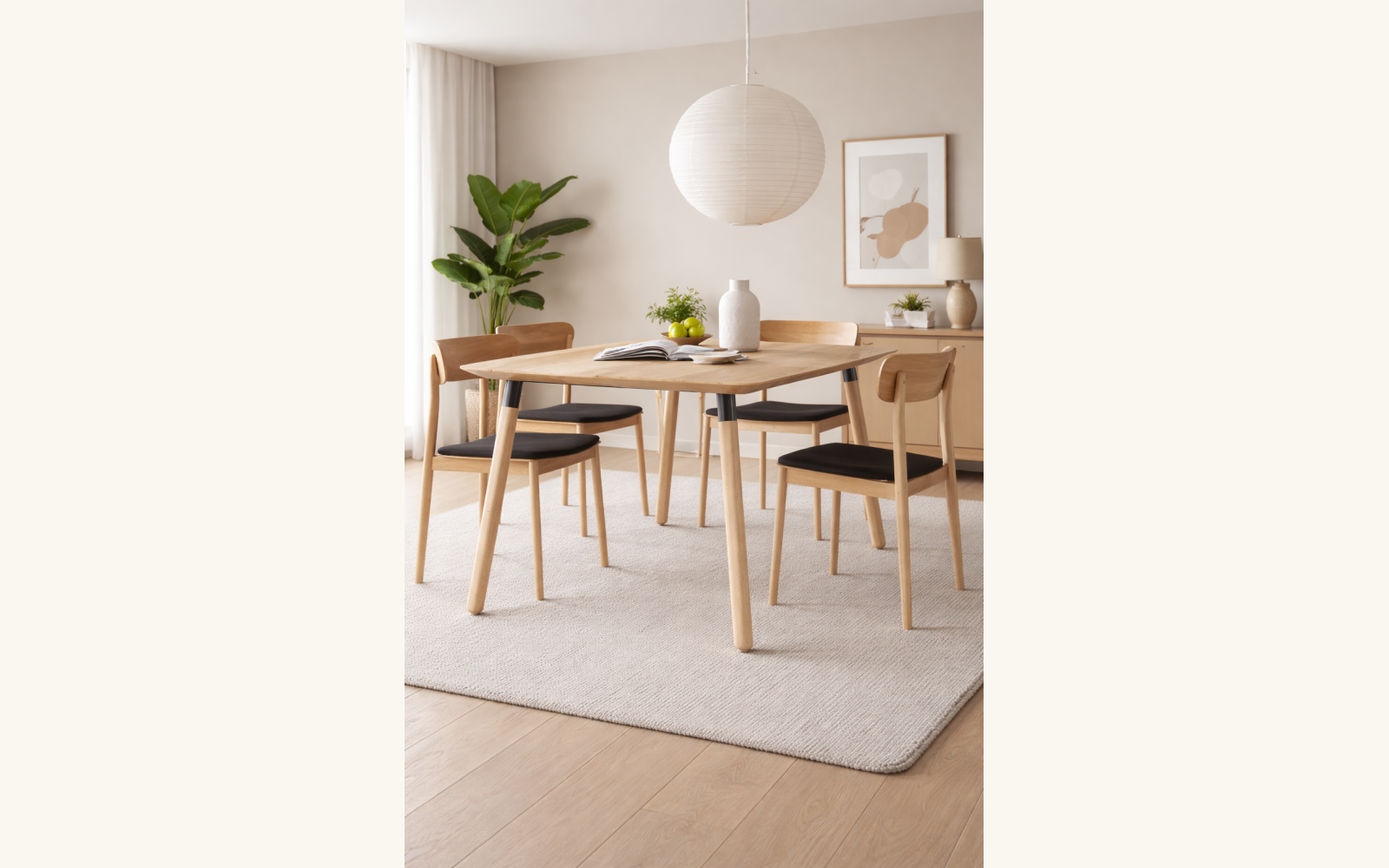 Okrągłe nogi drewniane do stołu skośne 72 cm – styl skandynawski, drewno bukowe, komplet 4 szt. - zdjecie produktu
