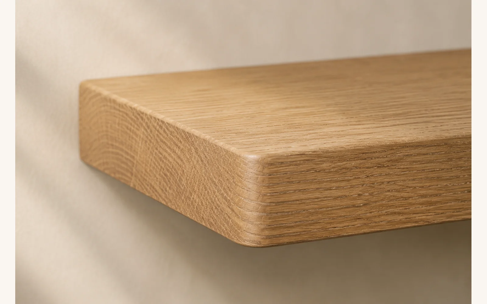 Półka dębowa LINE — głębokość 10 cm × 3 cm | lite drewno - zdjecie produktu