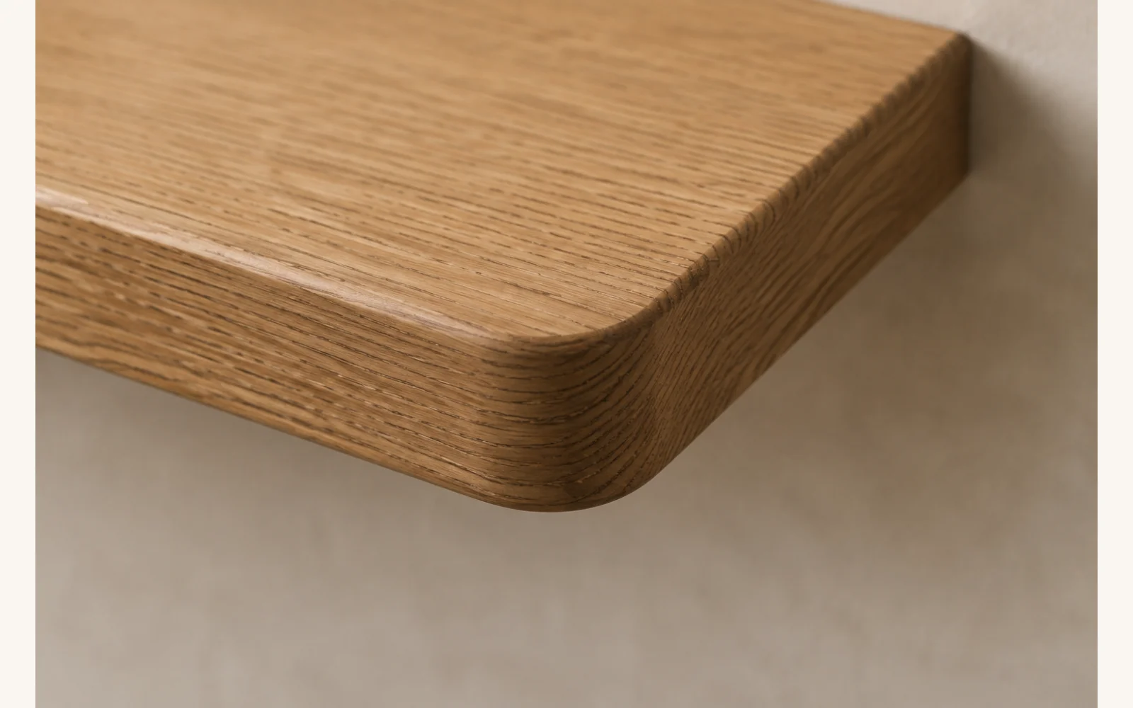Półka dębowa LINE — głębokość 15 cm × 3 cm | lite drewno - zdjecie produktu