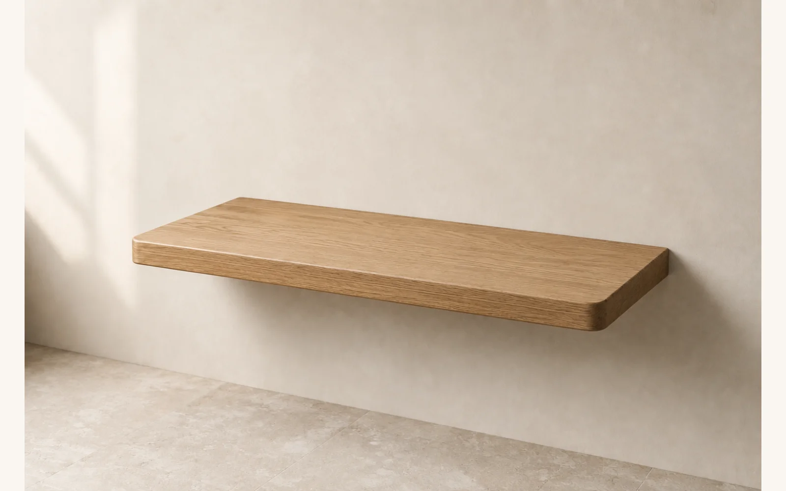 Półka dębowa LINE — głębokość 20 cm × 3 cm | lite drewno