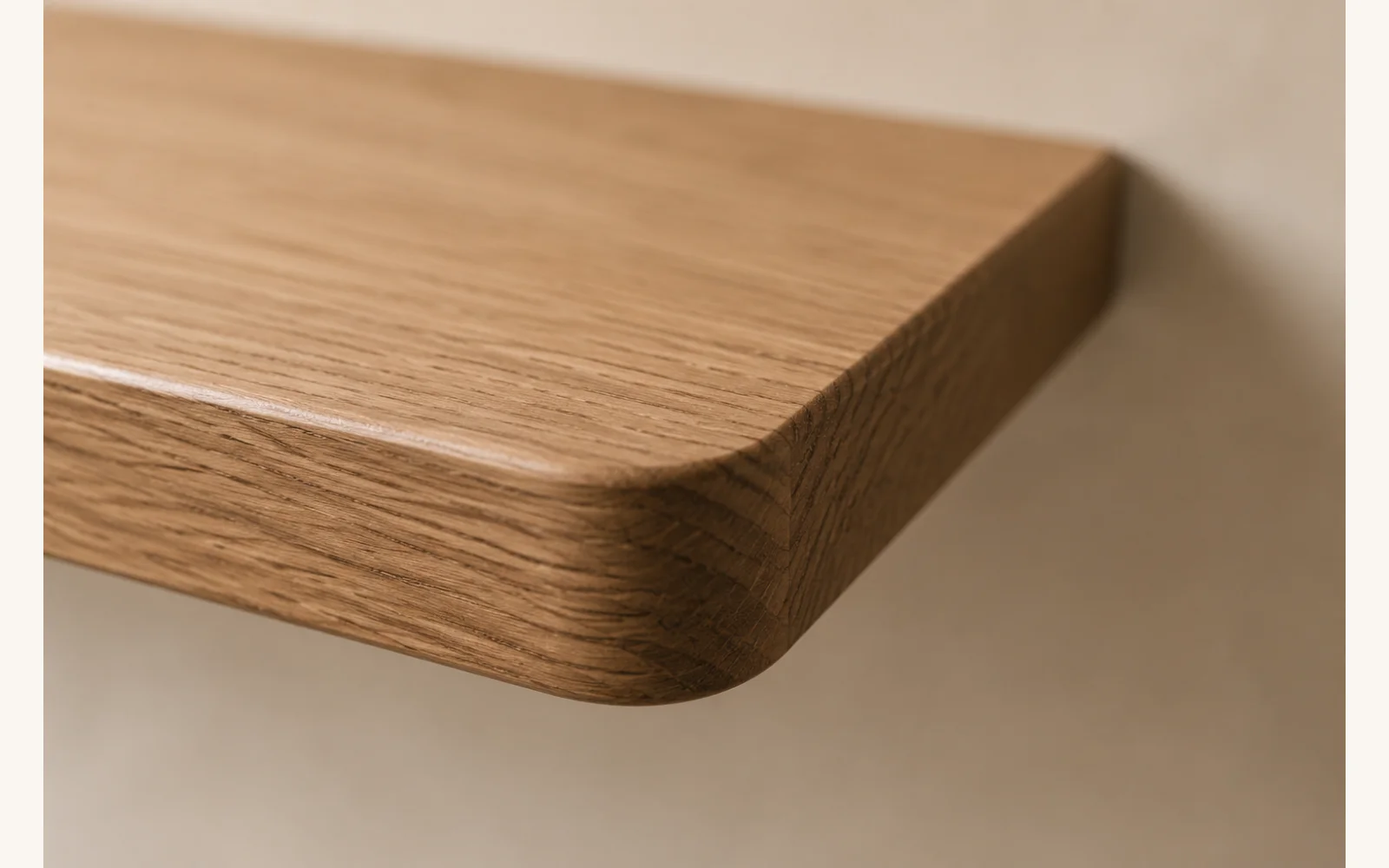 Półka dębowa LINE — głębokość 20 cm × 3 cm | lite drewno - zdjecie produktu