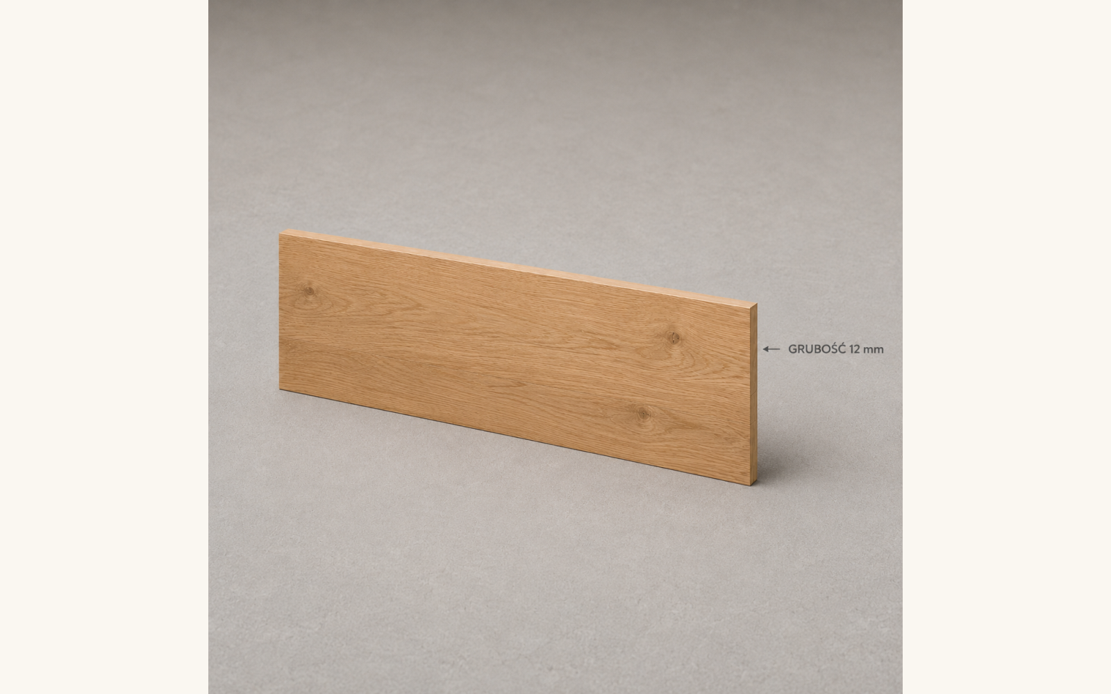Podstopnica dębowa 12 mm — 100 cm - zdjecie produktu