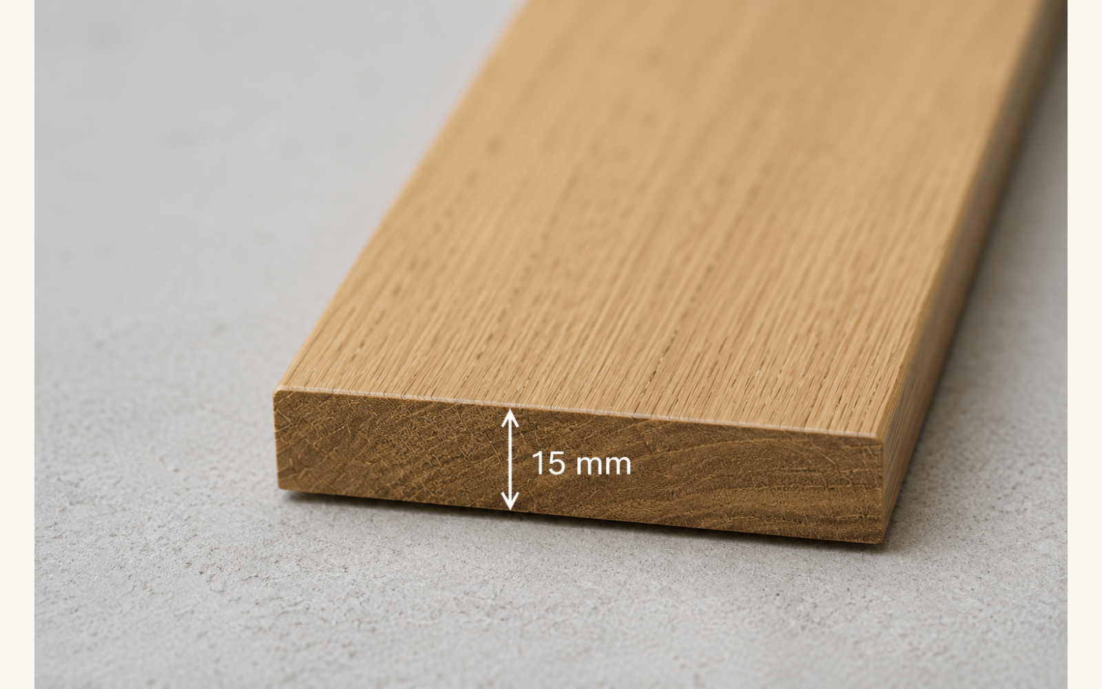 Podstopnica dębowa 15 mm — 100 cm - zdjecie produktu